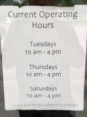 Temporary Hours