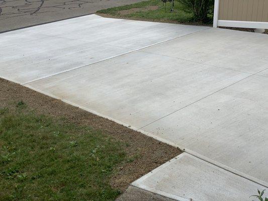 Concrete driveway