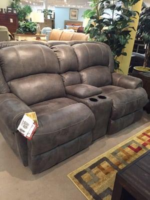 reclining love seat, with console I  picked out