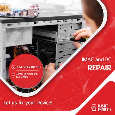 We repair hardware & software issues for MacBook, iMac and for all Apple products.