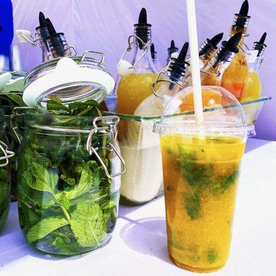 Passionfruit Mojito slushee. Summer through a straw!