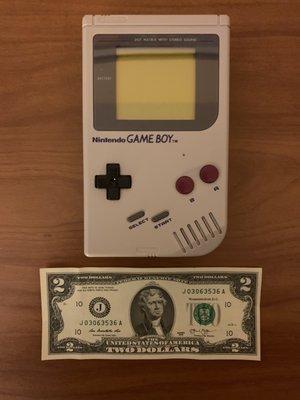 Original Game Boy and a 2$ Bill!!