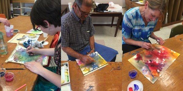 Watercolor class at the Center taught by Kristi Grussendorf