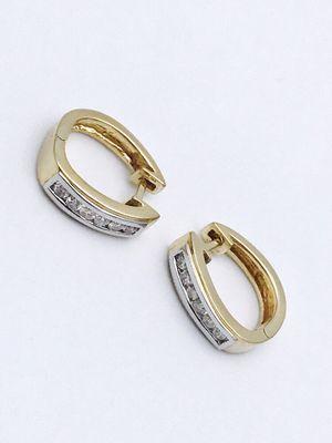 14k 0.36CT DIAMOND HUGGIES EARRINGS