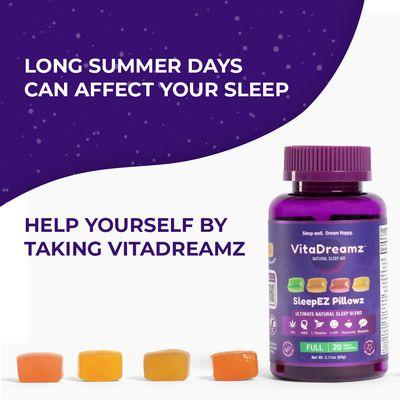 VitaDreamz hemp, herbal, and amino acid-blend gummies are here to help you get a great night's rest.