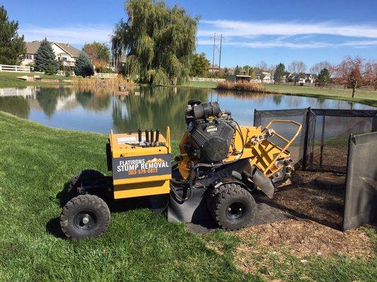 Flatirons utilizes steel framed safety netting and a ground cloth to protect all surroundings & improve cleanup.