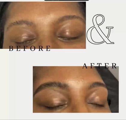 Brow Lamination and Tint