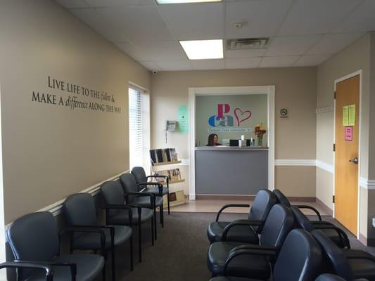 Primary Care Associates' Main Waiting Room.  PCA offers two waiting rooms - Main and Well