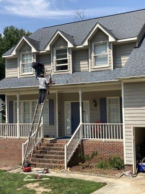 Replacing siding in rotten TRIM wood & and painting the whole house