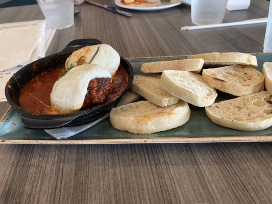 Meatball and mozzarella appetizer was spectacular. Wow!