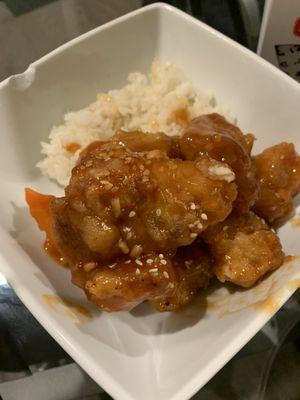 CS3. Sesame Chicken (taken out of the to go container)