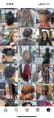 Styles from my Instagram page @hair_by_tiny_