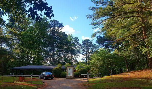 Front, picnic area and restrooms.