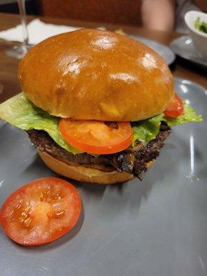 Mushrooms and swiss burger