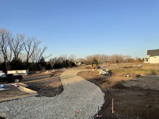 Rock driveway