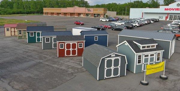 Sheds for sale on our sales lot