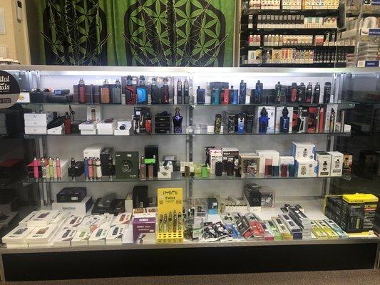 We carry Mods, coils, E-Juice, Pods