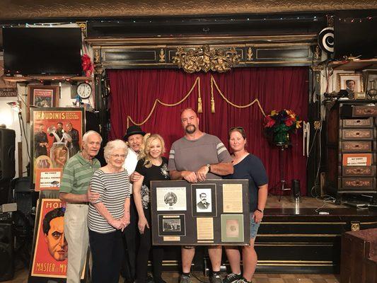 We had a visit from the family of the "Molly McGuires." Had to take a photo. Wow!