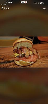 Bacon & cheese smash burger