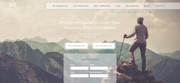 Meridian Finance Home Page