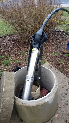 New pump and torque arrestor going into the well.