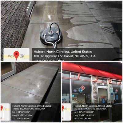 Commercial concrete cleaning