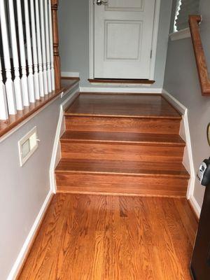 Hardwood floor stairs