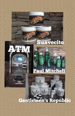 Products sold at the shop.
We are a cash only business but we do have an ATM in the facility.