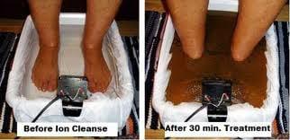 Detox toxins with an cleanse foot bath.