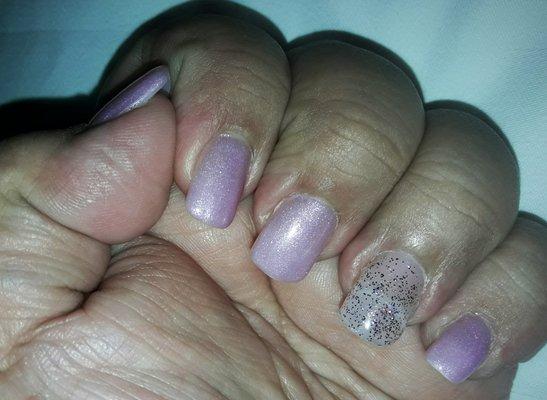 Gel manicure with extensions