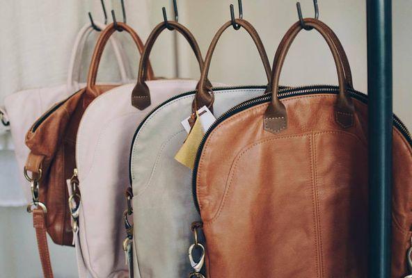 local, handmade leather bags