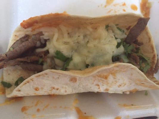 Steak taco, the other 2 didn't make it far enough to picture.