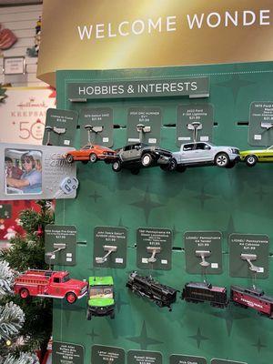 Cool ornaments! Love the fire truck and 240Z!