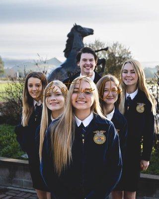 Group shot for local FFA Chapter Officers