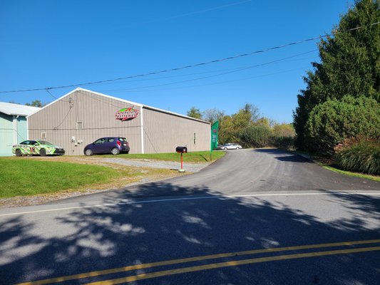 What our building looks like when pulling into the driveway.