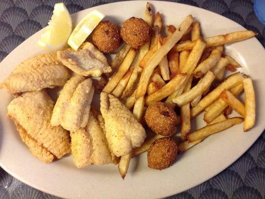 Fish plate available all day Fri and Sat. The best tasting fish in the surrounding area. Better than Hagey's in TN. $9.50