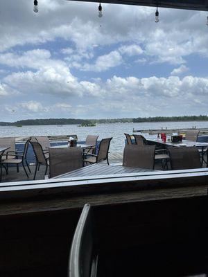 View of Lake Tyler from Lakeside Grill. Our first time to this restaurant.