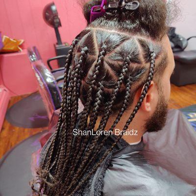 Triangle Box braids