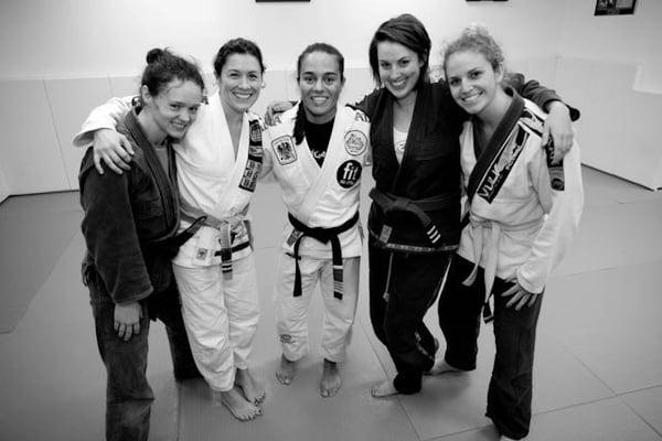 MarinMMA women with Leticia Ribiero (middle).  BJJ is very empowering for women.