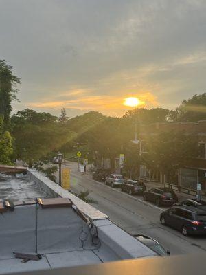 Rooftop view of central street