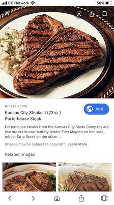 This is a Porterhouse Steak