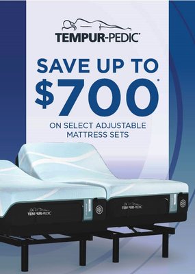 Tempur-Pedic Labor Day Sale 8/16 - 9/13. $300 free merchandise gift with mattress purchase.