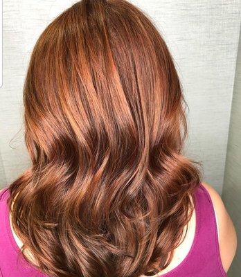 Warm copper tones