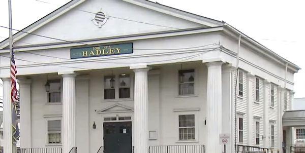 Hadley Town Hall at a few paces to the west of Hadley dentist River Valley Dental