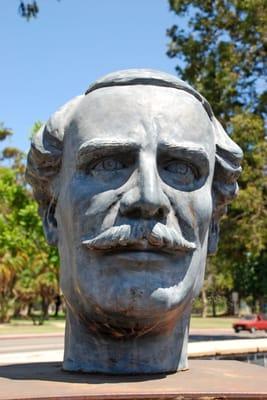 1987 bronze bust of J Jesus Gonzales Ortega by sculptor Ayda