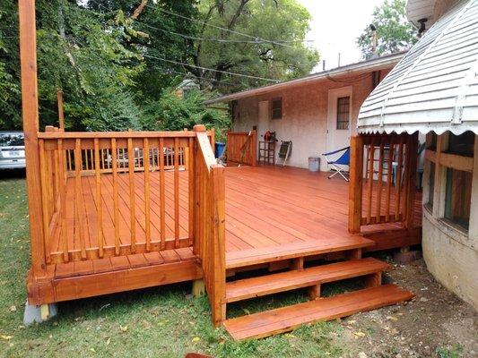 NEW DECK BUILT & STAINED