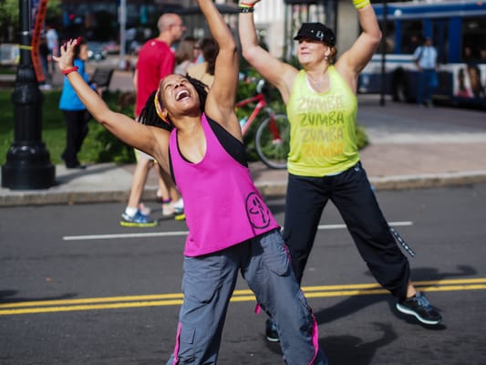 Free Zumba class. Envision Fest Hartford 2013. By JKPolkrause via Flickr