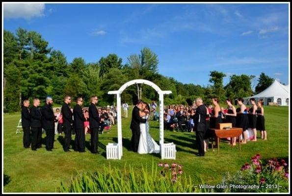 Ceremony space (the guests were facing the mountain view)