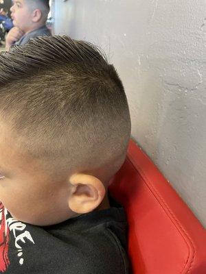 Kid haircut from No Limit. First time he looks decent and gets an even job done.