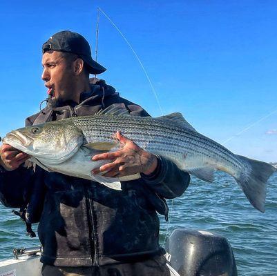 Spring stripers now Raritan bay